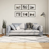 Vidaxx Teppich Shaggy Hochflor Modern 140x200 cm Creme und Schwarz