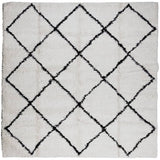 VidaXL Teppich Pamplona Shaggy Hochflor 160x160 cm Creme und Schwarz
