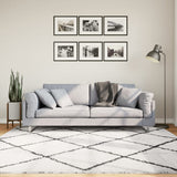 VidaXL Teppich Pamplona Shaggy Hochflor 200x200 cm Creme und Schwarz