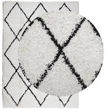 VidaXL Teppich Pamplona Shaggy Hochflor 200x280 cm Creme und Schwarz