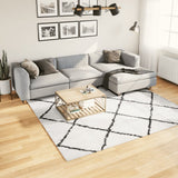 VidaXL Teppich Pamplona Shaggy Hochflor 240x240 cm Creme und Schwarz