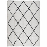 VidaXL Teppich Pamplona Shaggy Hochflor 240x340 cm Creme und Schwarz