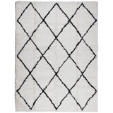 VidaXL Teppich Pamplona Shaggy Hochflor 300x400 cm Creme und Schwarz