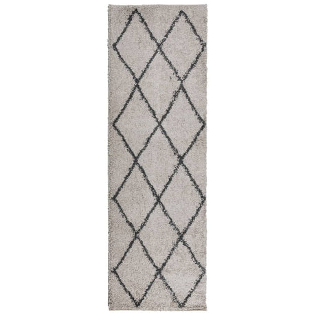 VidaXL Teppich Pamplona Shaggy Hochflor 80x250 cm Beige Anthrazit