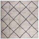 VidaXL Teppich PAMPLONA Shaggy Hochflor 200x200 cm Beige Anthrazit