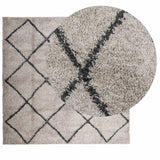 VidaXL Teppich PAMPLONA Shaggy Hochflor 200x200 cm Beige Anthrazit