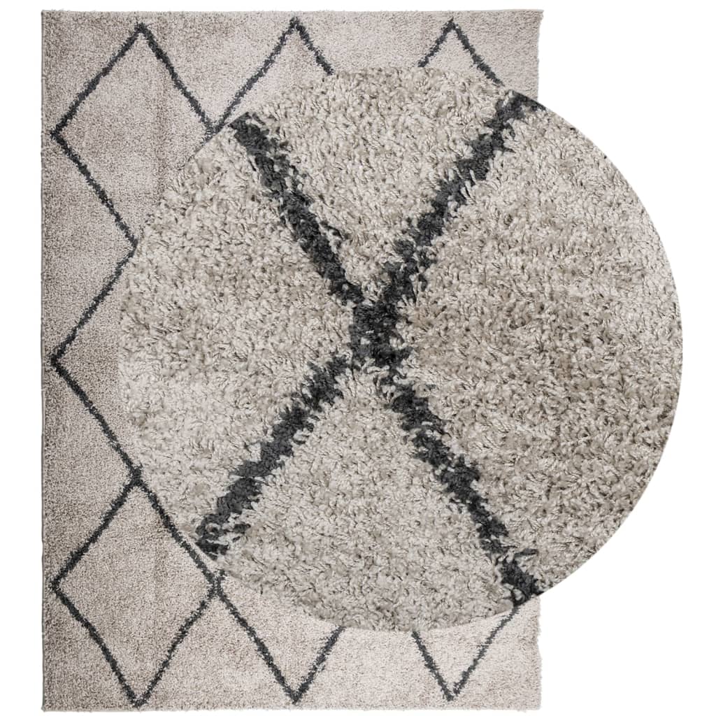 VidaXL Teppich Pamplona Shaggy Hochflor 200x280 cm Beige Anthrazit