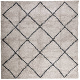 VidaXL Teppich Pamplona Shaggy Hochflor 240x240 cm Beige Anthrazit