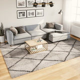 VidaXL Teppich Pamplona Shaggy Hochflor 240x340 cm Beige Anthrazit