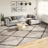 VidaXL Teppich Pamplona Shaggy Hochflor 300x400 cm Beige Anthrazit