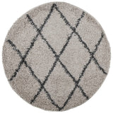 Vidaxl Teppich Pamplona Shaggy Hochflor ø 80 cm Beige Anthrazit