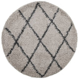 VidaXL Teppich Pamplona Shaggy Hochflor ø 120 cm Beige Anthrazit