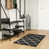 VidaXL Teppich Pamplona Shaggy Hochflor 60x110 cm Creme und Schwarz