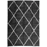 Vidaxx Teppich Shaggy Hochflor modern 120x170 cm Schwarz und Creme