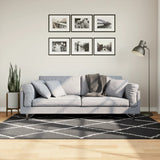 Vidaxx Teppich Shaggy Hochflor Modern 140x200 cm Schwarz und Creme
