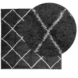 Vidaxx Teppich Shaggy Hochflor modern 240x240 cm Schwarz und Creme