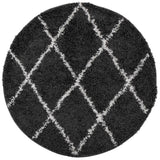 Vidaxx Teppich Pamplona Shaggy Hochflor ø 280 cm Schwarz und Creme