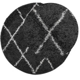 Vidaxx Teppich Pamplona Shaggy Hochflor ø 280 cm Schwarz und Creme