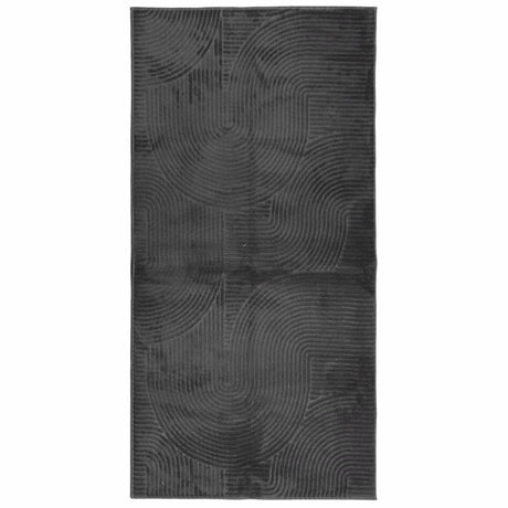 VidaXL Teppich Iza Niedrigflor skandinavisch 100x200 cm Anthrazit