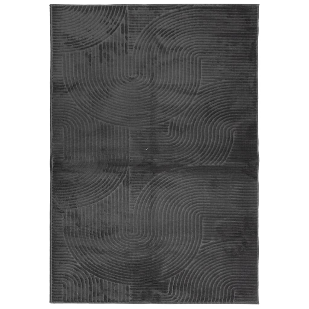 VidaXL Teppich Iza Niedrigflor skandinavisch 140x200 cm Anthrazit