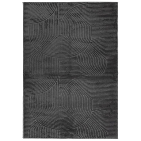 VidaXL Teppich Iza Niedrigflor skandinavisch 140x200 cm Anthrazit