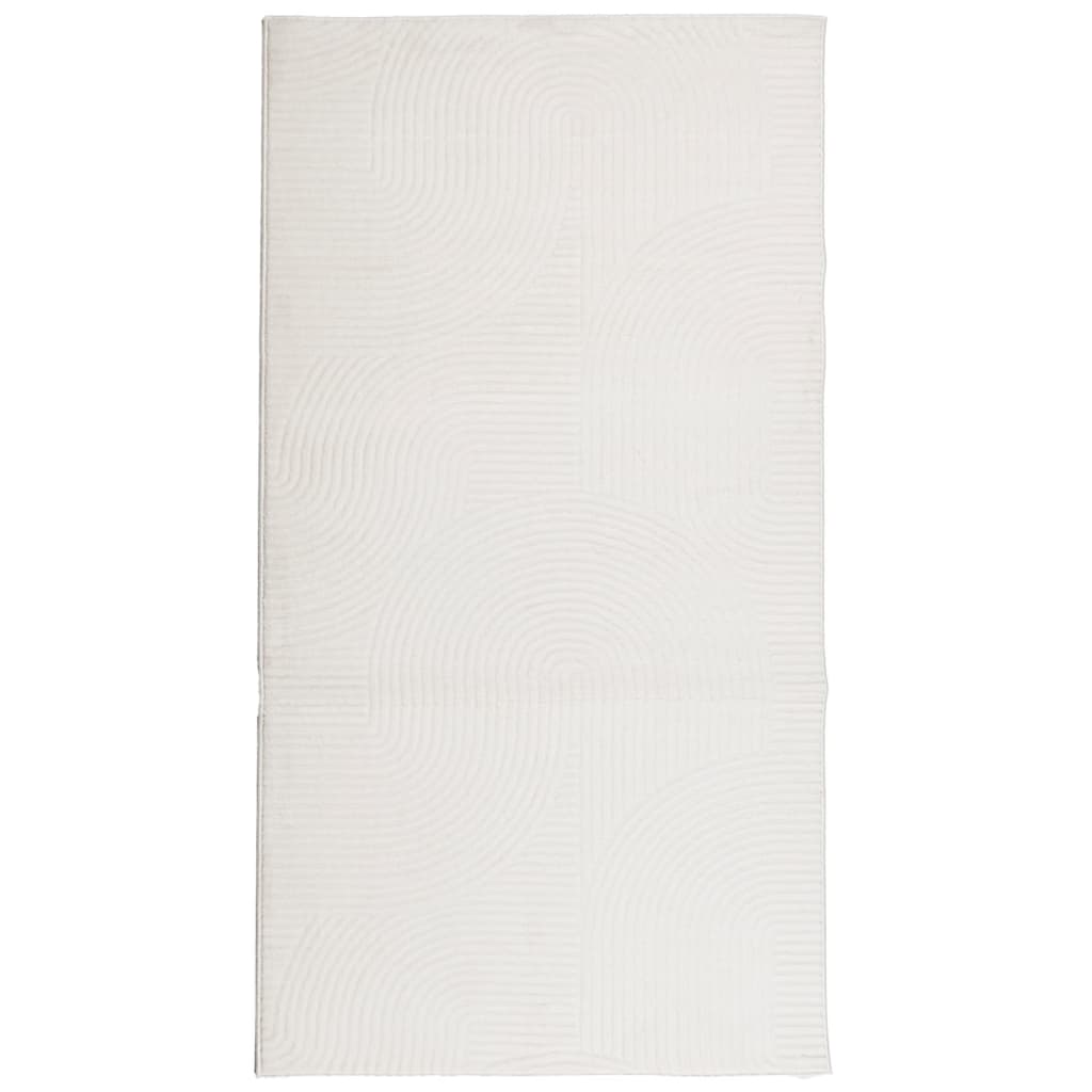 VidaXL Teppich Iza Kurzflor skandinavisch 80x150 cm creme