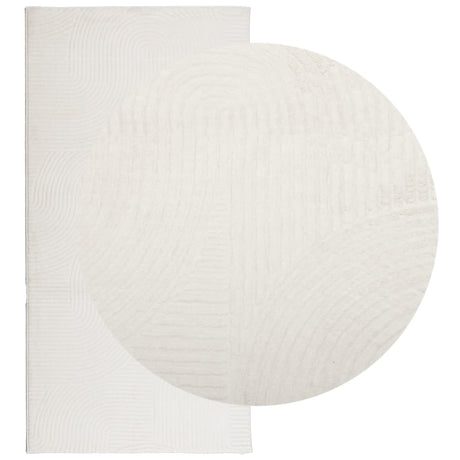 VidaXL Teppich Iza Kurzflor skandinavisch 100x200 cm Creme