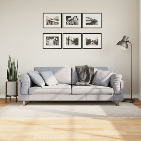 VidaXL Teppich Iza Kurzflor skandinavisch 100x200 cm Creme