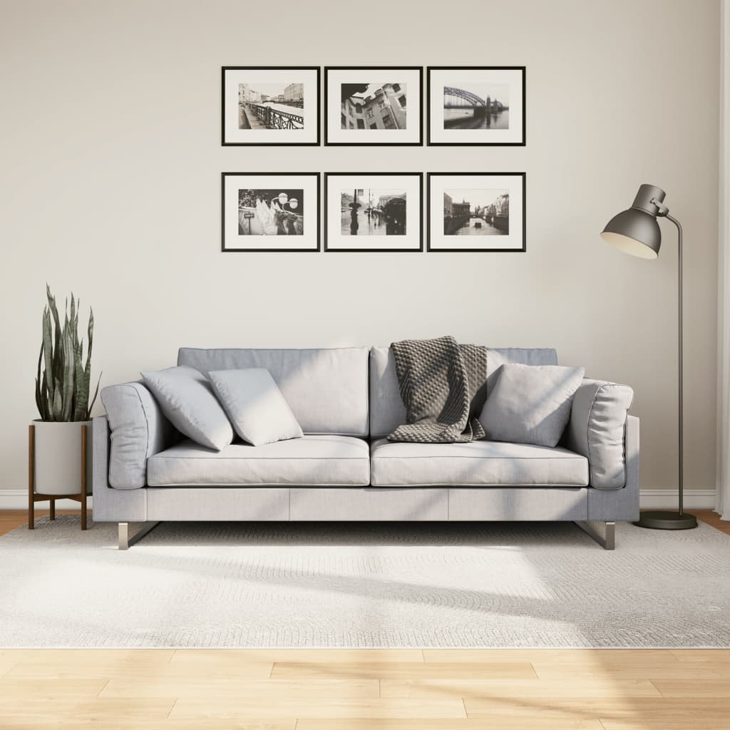 VidaXL Teppich Iza Kurzflor skandinavisch 160x230 cm Creme