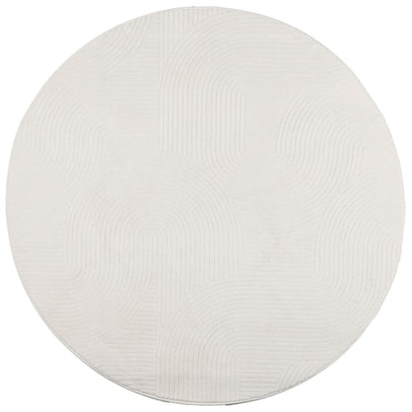 Vidaxl Teppich Iza Kurzflor skandinavisch ø 120 cm creme