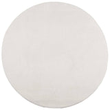 VidaXL Teppich IZA Kurzflor skandinavisch Ø 160 cm Creme