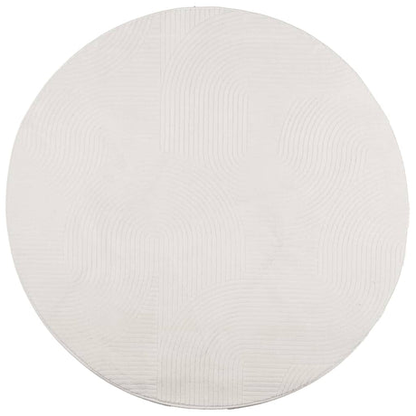 VidaXL Teppich IZA Kurzflor skandinavisch Ø 160 cm Creme