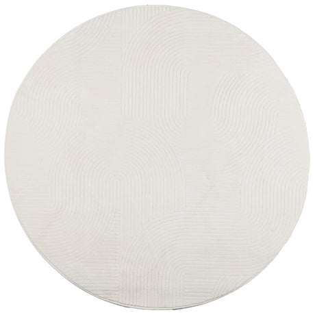 VidaXL Teppich IZA Kurzflor skandinavisch Ø 200 cm Creme