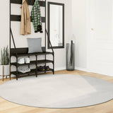 VidaXL Teppich IZA Kurzflor skandinavisch Ø 200 cm Creme