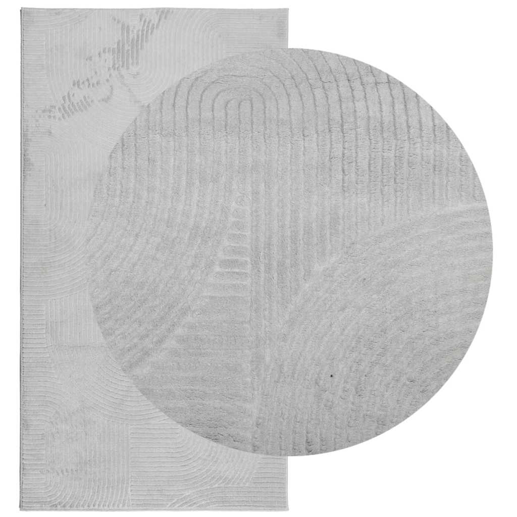 VidaXL Teppich Iza Kurzflor skandinavisch 80x150 cm grau