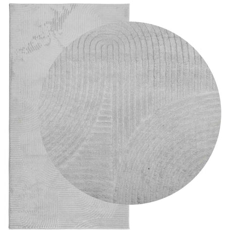 VidaXL Teppich Iza Kurzflor skandinavisch 80x150 cm grau