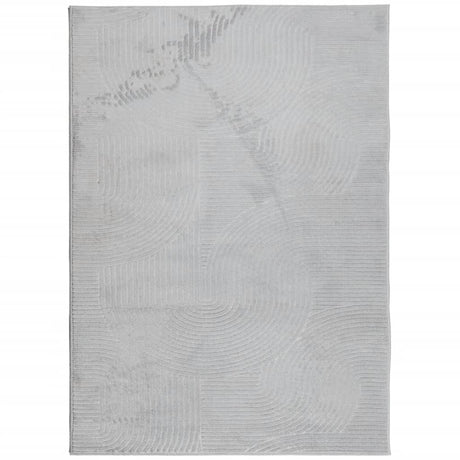 VidaXL Teppich Iza Kurzflor skandinavisch 200x280 cm grau