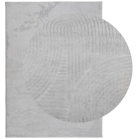 VidaXL Teppich Iza Kurzflor skandinavisch 200x280 cm grau