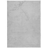 VidaXL Teppich Iza Kurzflor skandinavisch 240x340 cm grau