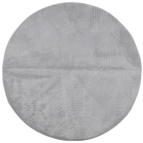 Vidaxl Teppich Iza Kurzflor skandinavisch ø 100 cm grau