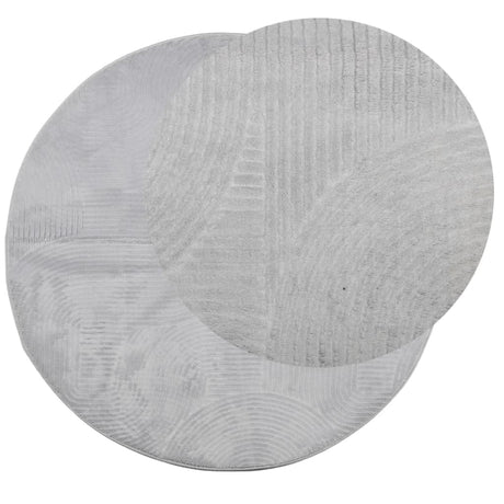 Vidaxl Teppich Iza Kurzflor skandinavisch ø 100 cm grau