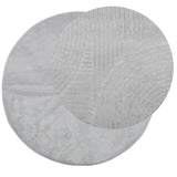 Vidaxl Teppich Iza Kurzflor skandinavisch ø 120 cm grau