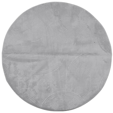 Vidaxl Teppich Iza Kurzflor skandinavisch ø 160 cm grau