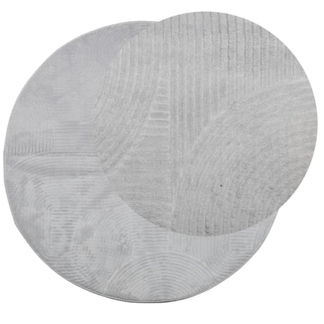 VidaXL Teppich IZA Kurzflor skandinavisch Ø 160 cm Grau