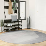 Vidaxl Teppich Iza Kurzflor skandinavisch ø 200 cm grau