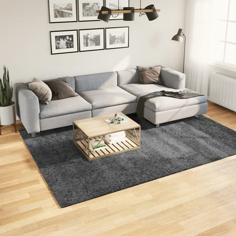 VidaXL Teppich Oviedo Niederflor 200x280 cm Anthrazit