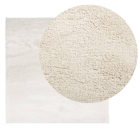 VidaXL Teppich Oviedo Niederflor 120x120 cm beige