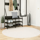 VidaXL Teppich OVIEDO niedriger Flor Ø 160 cm beige