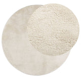 VidaXL Teppich OVIEDO Kurzflor Ø 200 cm Beige