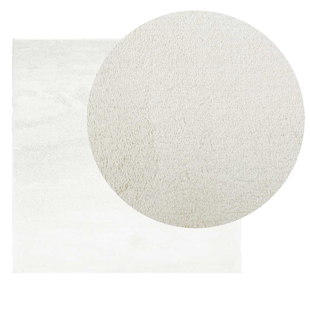 VidaXL Teppich OVIEDO niedriger Flor 200x200 cm creme